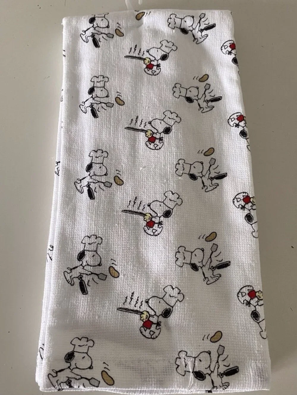 2 Pk Peanuts Snoopy Chef‎ Cooking Cotton Kitchen Towels 18 X 28” NEW